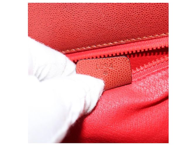 Céline Borsa a mano CELINE in pelle rossa e oro Auth bs32099 Rosso D'oro - vista 12