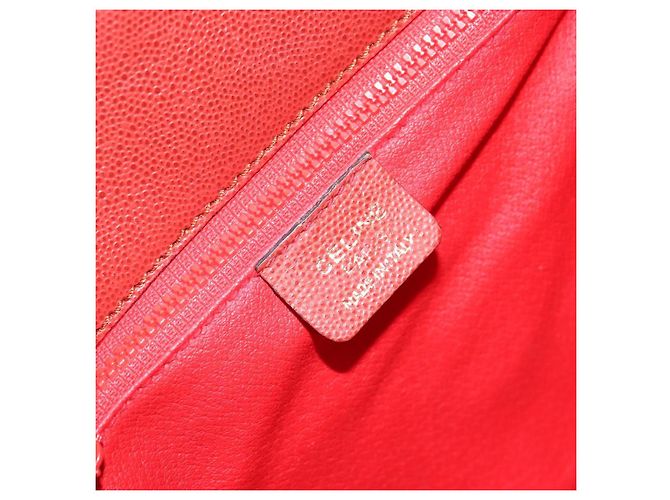 Céline Borsa a mano CELINE in pelle rossa e oro Auth bs32099 Rosso D'oro - vista 18