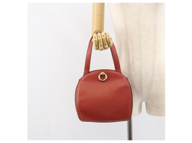 Céline Borsa a mano CELINE in pelle rossa e oro Auth bs32099 Rosso D'oro - vista 24