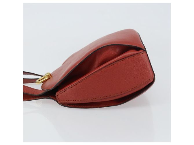 Céline Borsa a mano CELINE in pelle rossa e oro Auth bs32099 Rosso D'oro - vista 4