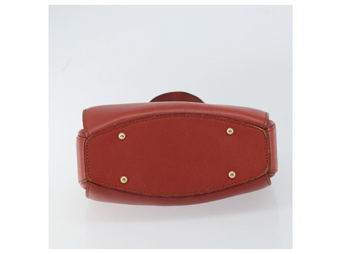 Céline Borsa a mano CELINE in pelle rossa e oro Auth bs32099 Rosso D'oro - vista 5