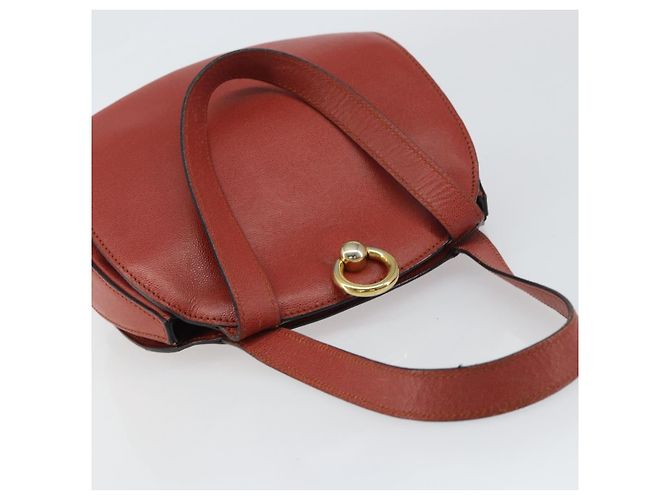 Céline Borsa a mano CELINE in pelle rossa e oro Auth bs32099 Rosso D'oro - vista 6