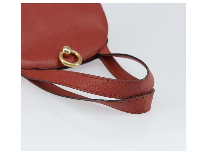 Céline Borsa a mano CELINE in pelle rossa e oro Auth bs32099 Rosso D'oro - vista 7