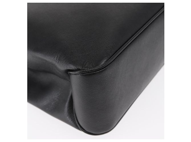 Borsa Tote Gancini in pelle nera e oro Salvatore Ferragamo Auth 158712 Nero D'oro - vista 10