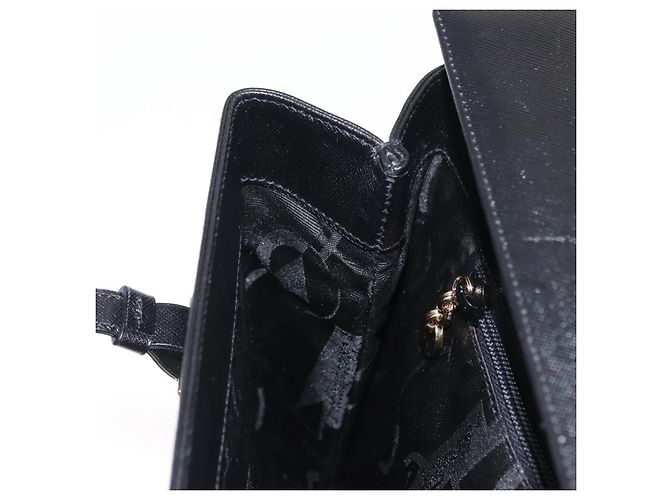 Borsa Tote Gancini in pelle nera e oro Salvatore Ferragamo Auth 158712 Nero D'oro - vista 19