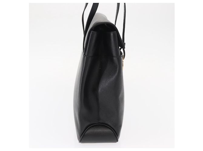 Borsa Tote Gancini in pelle nera e oro Salvatore Ferragamo Auth 158712 Nero D'oro - vista 5