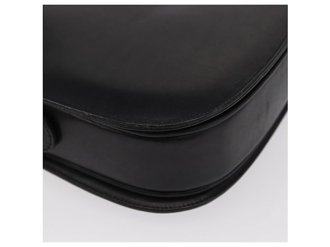Borsa a spalla CÉLINE Carrozza in pelle nera e oro Auth gh1357 Nero D'oro - vista 15