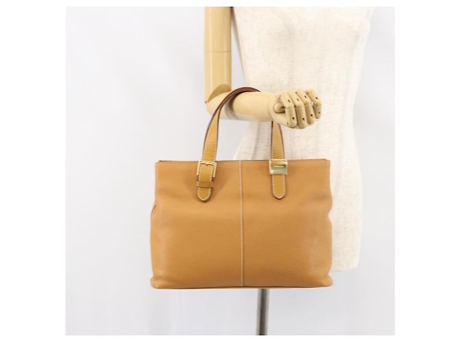 Autre Marque Borsa Tote in Pelle Beige Oro Burberrys Auth 160726 D'oro - vista 19