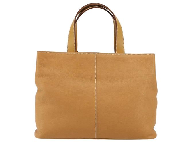 Autre Marque Borsa Tote in Pelle Beige Oro Burberrys Auth 160726 D'oro - vista 2
