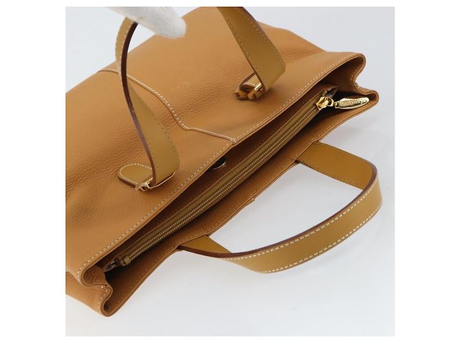 Autre Marque Borsa Tote in Pelle Beige Oro Burberrys Auth 160726 D'oro - vista 6