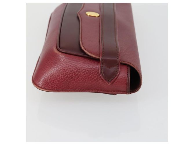 Cartier Borsa Clutch in Pelle 2 Pezzi Bordeaux Auth 156742 Bordò - vista 11