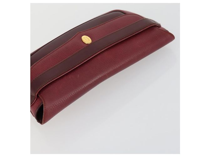 Cartier Borsa Clutch in Pelle 2 Pezzi Bordeaux Auth 156742 Bordò - vista 12