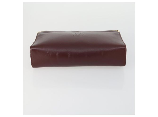 Cartier Borsa Clutch in Pelle 2 Pezzi Bordeaux Auth 156742 Bordò - vista 6