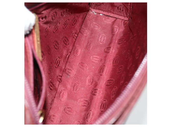 Cartier Borsa Clutch in Pelle 2 Pezzi Bordeaux Auth 156742 Bordò - vista 8