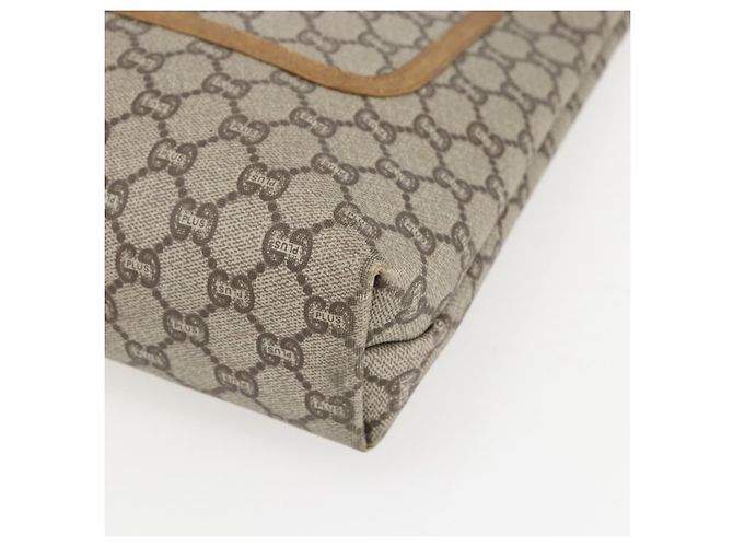 Borsa tote in PVC beige e oro della linea Sherry GG Plus Supreme di GUCCI Auth 158364 D'oro - vista 10
