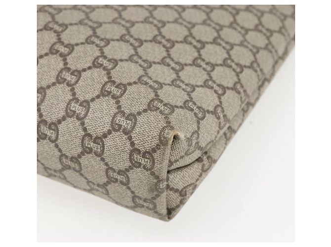 Borsa tote in PVC beige e oro della linea Sherry GG Plus Supreme di GUCCI Auth 158364 D'oro - vista 12