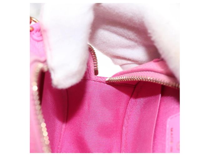 CHANEL Borsa a Spalla Matelassé in Tela Rosa Oro CC Auth bs32090 D'oro - vista 20