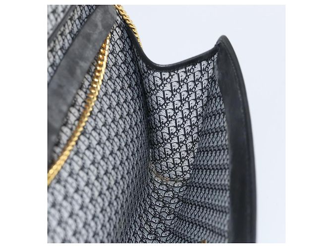 Borsa a spalla con catena Christian Dior in pelle nera e oro Auth bs31815 Nero D'oro - vista 17
