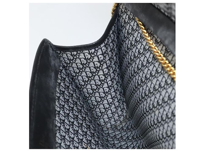 Borsa a spalla con catena Christian Dior in pelle nera e oro Auth bs31815 Nero D'oro - vista 18