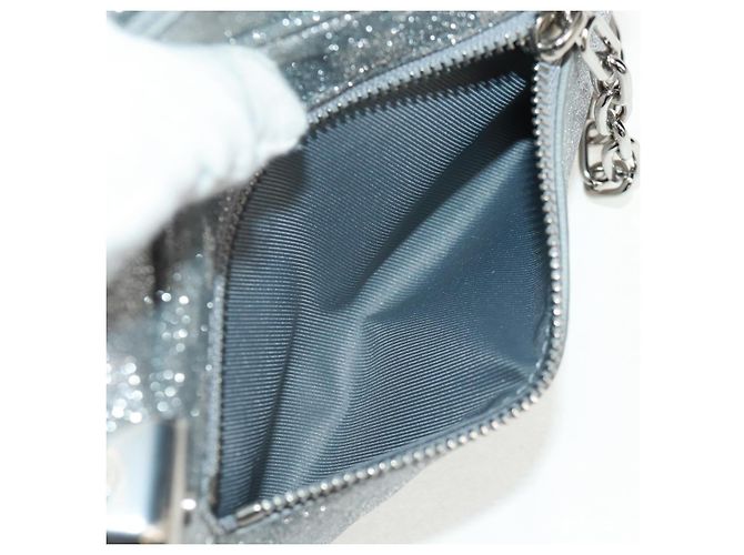 LOUIS VUITTON Mini Borsa Trunk Morbida Glitter Damier Argento M59726 LV Auth 158954SAM - vista 20