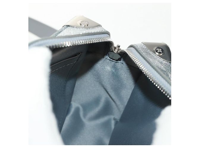LOUIS VUITTON Mini Borsa Trunk Morbida Glitter Damier Argento M59726 LV Auth 158954SAM - vista 22
