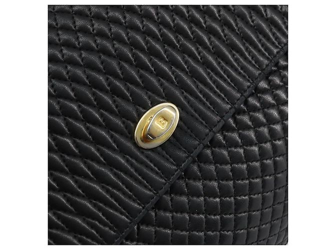 BALLY Borsa a mano in pelle nera e oro Auth 158057 Nero D'oro - vista 17
