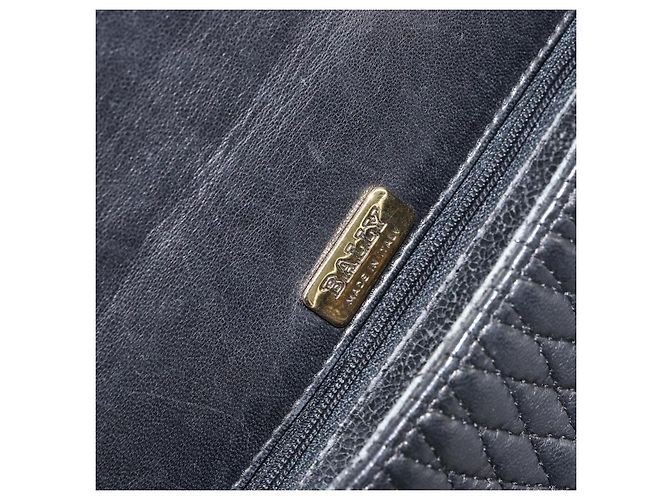 BALLY Borsa a mano in pelle nera e oro Auth 158057 Nero D'oro - vista 18