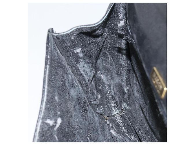 BALLY Borsa a mano in pelle nera e oro Auth 158057 Nero D'oro - vista 20