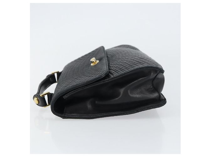 BALLY Borsa a mano in pelle nera e oro Auth 158057 Nero D'oro - vista 4