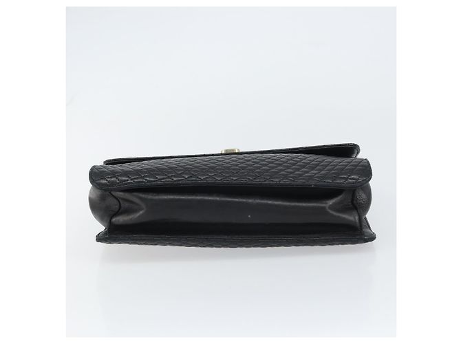 BALLY Borsa a mano in pelle nera e oro Auth 158057 Nero D'oro - vista 5