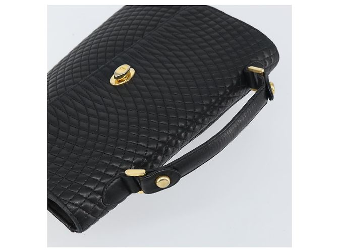 BALLY Borsa a mano in pelle nera e oro Auth 158057 Nero D'oro - vista 6