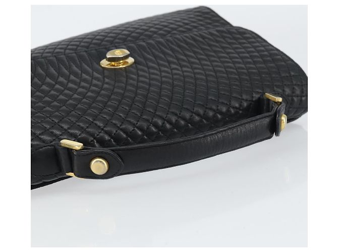 BALLY Borsa a mano in pelle nera e oro Auth 158057 Nero D'oro - vista 7
