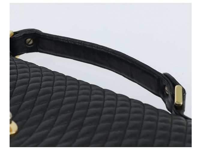 BALLY Borsa a mano in pelle nera e oro Auth 158057 Nero D'oro - vista 8
