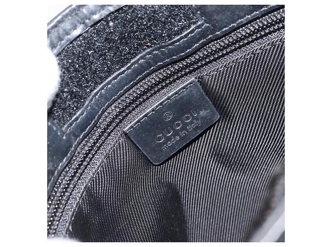 Borsa a Spalla GG Canvas Gucci Nera Argento 27639 Auth 148585 Nero - vista 16