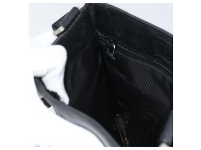 Borsa a Spalla GG Canvas Gucci Nera Argento 27639 Auth 148585 Nero - vista 19