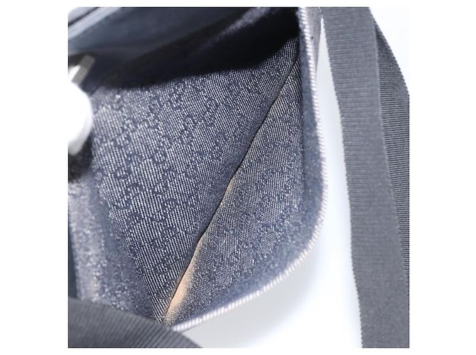Borsa a Spalla GG Canvas Gucci Nera Argento 27639 Auth 148585 Nero - vista 22