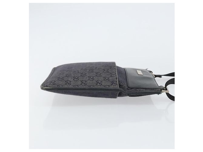 Borsa a Spalla GG Canvas Gucci Nera Argento 27639 Auth 148585 Nero - vista 4
