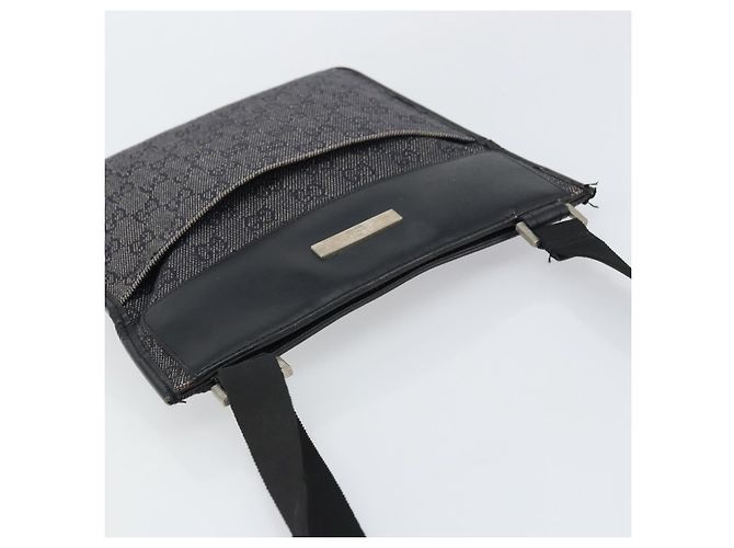 Borsa a Spalla GG Canvas Gucci Nera Argento 27639 Auth 148585 Nero - vista 6