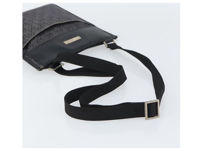 Borsa a Spalla GG Canvas Gucci Nera Argento 27639 Auth 148585 Nero - vista 7