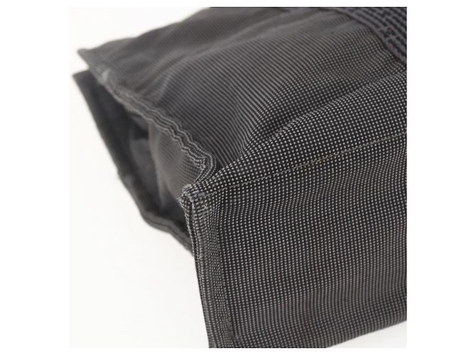 Hermès HERMES Handtasche Her LineMM aus Canvas Grau Silber Authentisch 157426 Braun - Ansicht 11