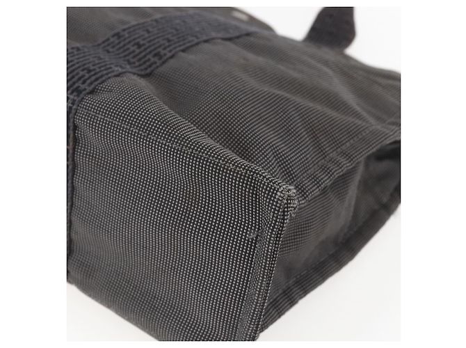 Hermès HERMES Handtasche Her LineMM aus Canvas Grau Silber Authentisch 157426 Braun - Ansicht 12