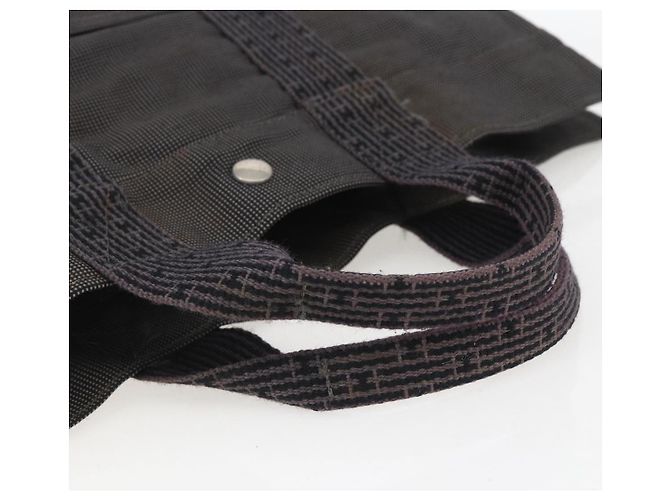 Hermès HERMES Handtasche Her LineMM aus Canvas Grau Silber Authentisch 157426 Braun - Ansicht 7