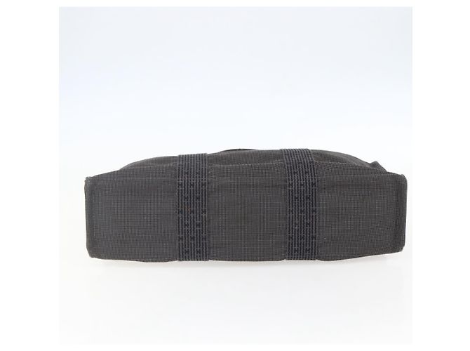 Hermès HERMES Handtasche Her LineMM aus Canvas Grau Silber Authentisch 157426 Braun - Ansicht 9