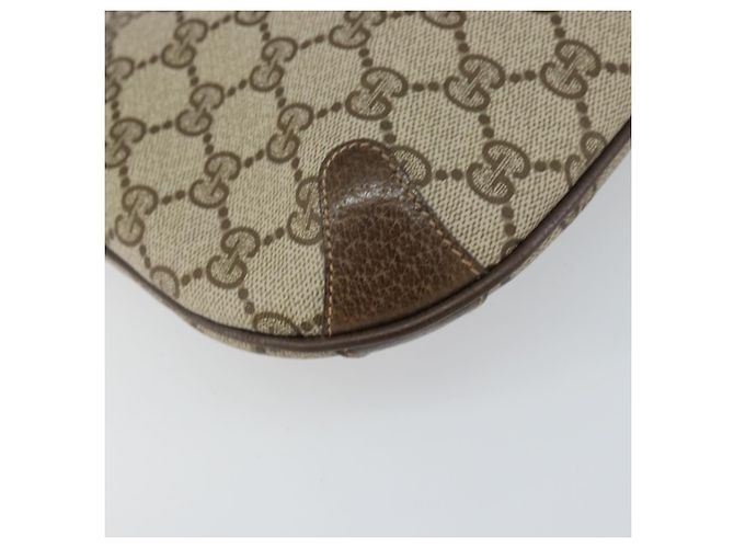 Borsa Gucci GG Supreme Web Sherry Line in PVC beige e oro 904 02 026 Auth ka1036 D'oro - vista 11
