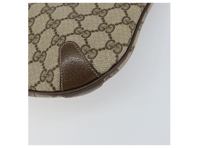 Borsa Gucci GG Supreme Web Sherry Line in PVC beige e oro 904 02 026 Auth ka1036 D'oro - vista 12