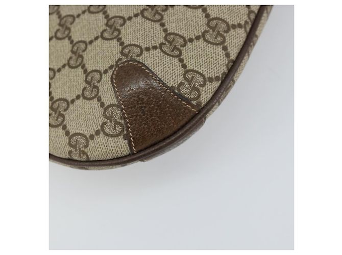 Borsa Gucci GG Supreme Web Sherry Line in PVC beige e oro 904 02 026 Auth ka1036 D'oro - vista 13