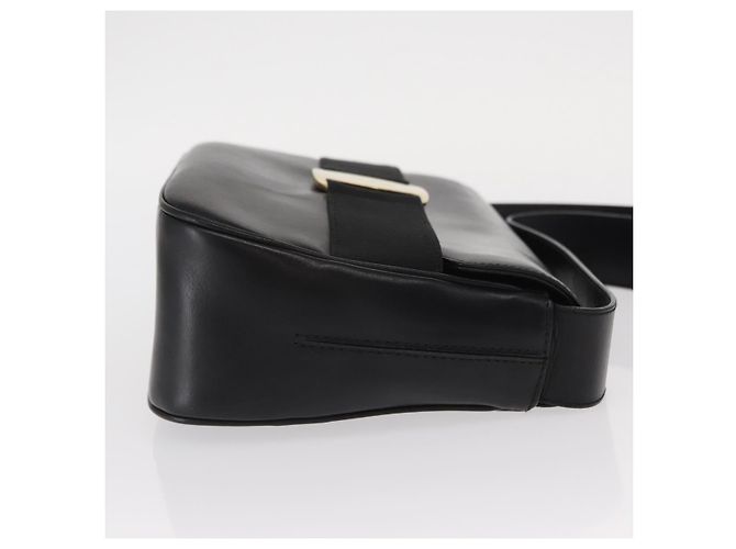 Borsa a Spalla Vala in Pelle Nera e Oro Auth BA9016 di Salvatore Ferragamo Nero D'oro - vista 4