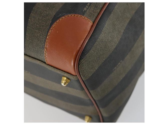 Pequin Borsa Boston in tela Pecan FENDI Nera Marrone oro Auth 155477 Nero D'oro - vista 16