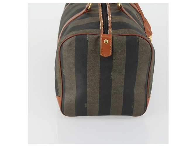 Pequin Borsa Boston in tela Pecan FENDI Nera Marrone oro Auth 155477 Nero D'oro - vista 4
