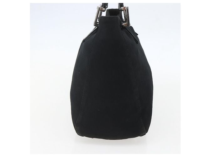 FENDI Handtasche aus schwarzem Nylon mit Silber authentisch 157127 - Ansicht 3